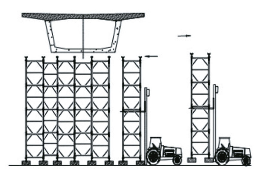 Complete tower set transport via trolley